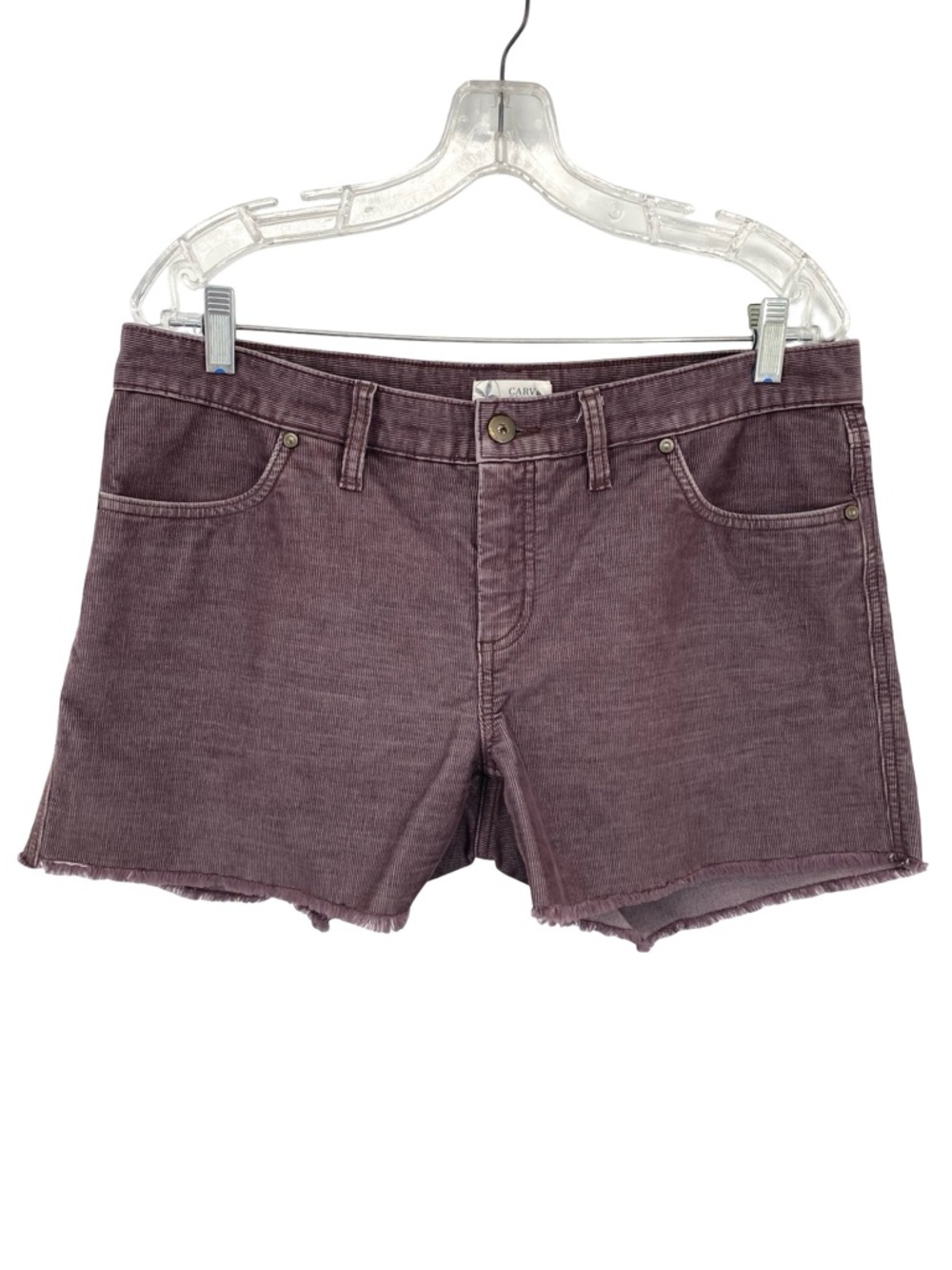Carve Designs Oahu 4” Plum Brown Corduroy Shorts Size 10